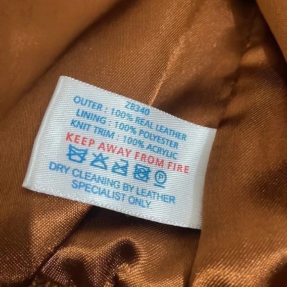 Real Leather Bomber Jacket Size 8 - Picture 5 of 8